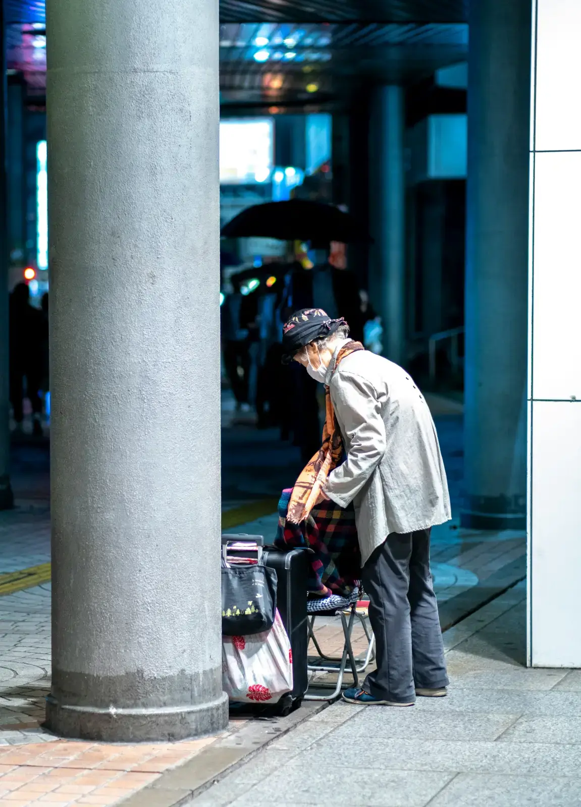 An elderly Japanese woman